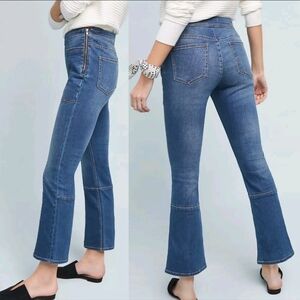 Anthropologie Pilcro Letterpress Jeans 27 Utility High Rise Cropped Bootcut Blue